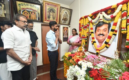 கேப்டன் விஜயகாந்த்க்கு அஞ்சலி செலுத்திய அமைச்சர் ஜீவன் தொண்டமான்