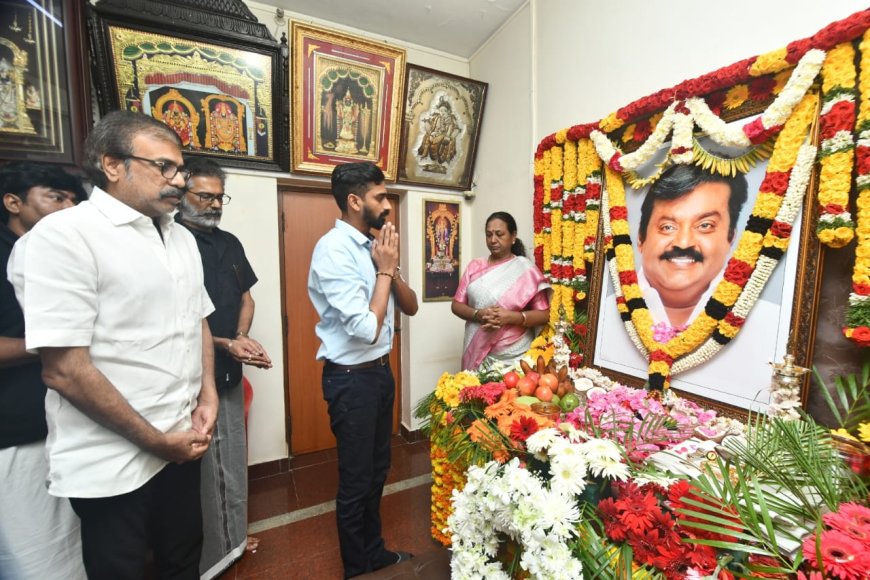 கேப்டன் விஜயகாந்த்க்கு அஞ்சலி செலுத்திய அமைச்சர் ஜீவன் தொண்டமான்