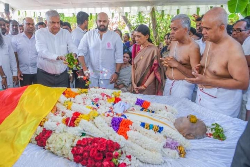  சம்பந்தனின் இறுதி அஞ்சலி நிகழ்வு - ஜனாதிபதி உட்பட பலர் பங்கேற்பு 