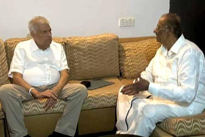 ஜனாதிபதித் தேர்தலில்   ரணில் வெல்ல வேண்டும் - அவரிடம் நேரில் மாவை தெரிவிப்பு